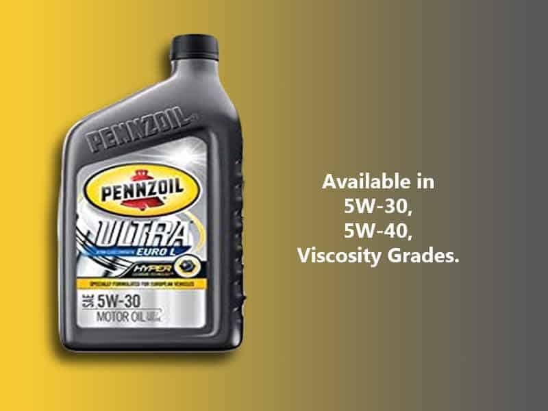 Pennzoil Ultra Euro L  Viscosity Grades 