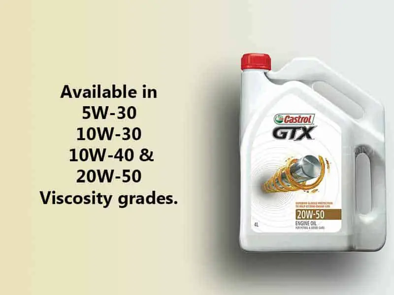 castrol GTX viscosities