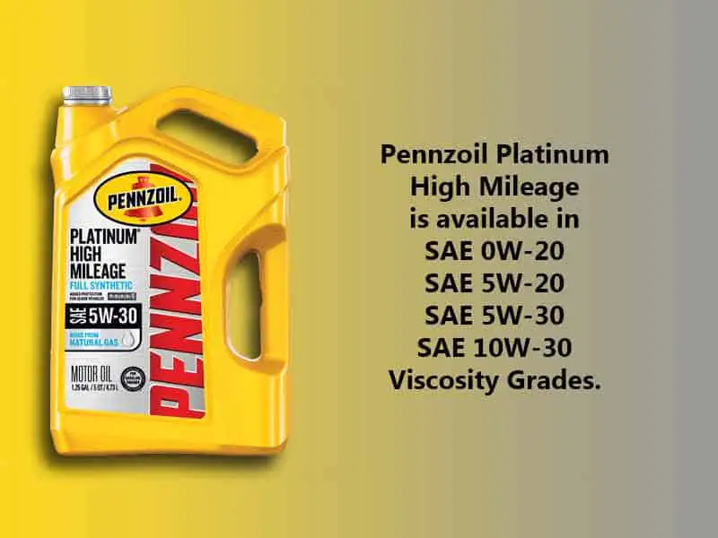 Pennzoil Platinum viscosity grades