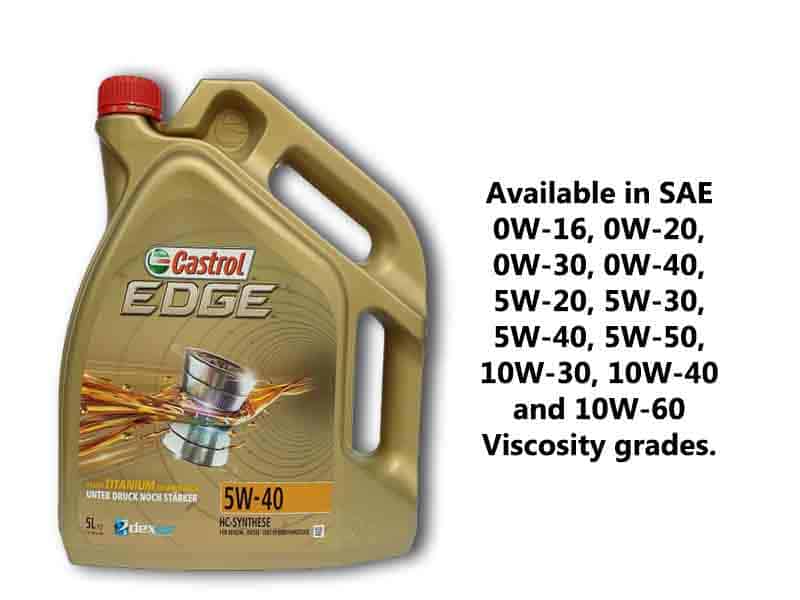 CASTROL EDGE VISCOSITY GRADES