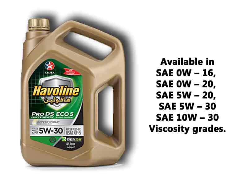 Havoline Pro DS available viscosity grades 