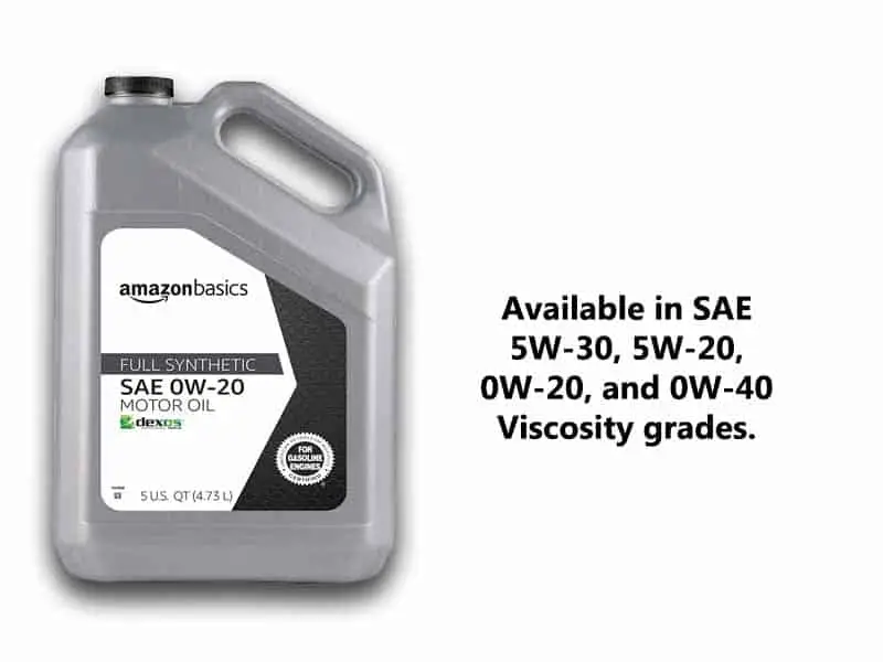 Amazon basics available grades of viscosity