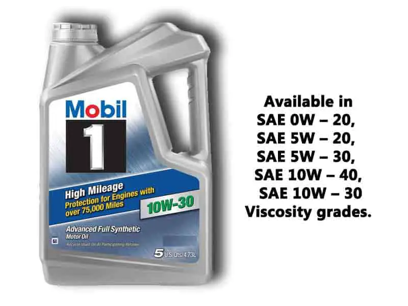 mobil 1 high mileage available viscosity grades