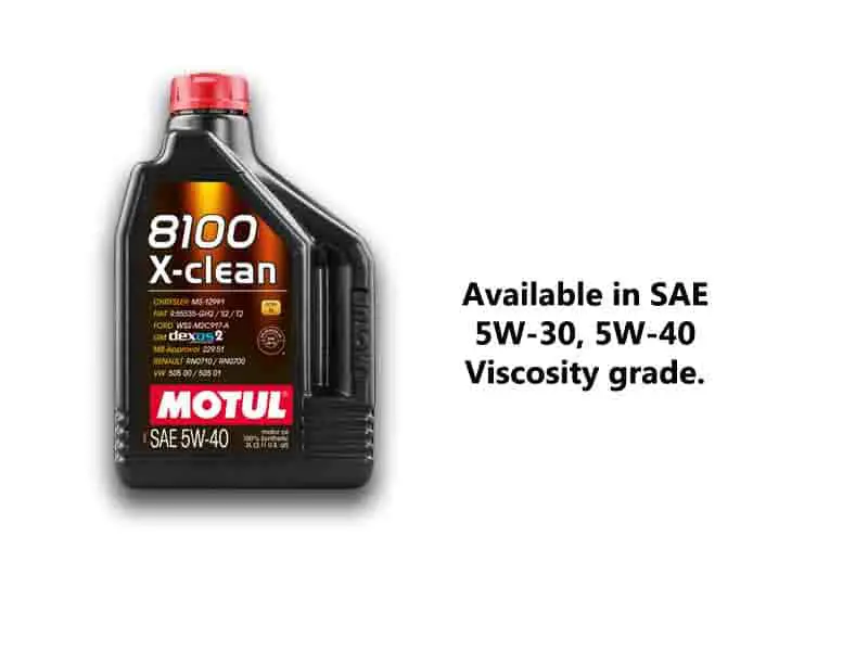 Motul 8100 x-clean viscosity